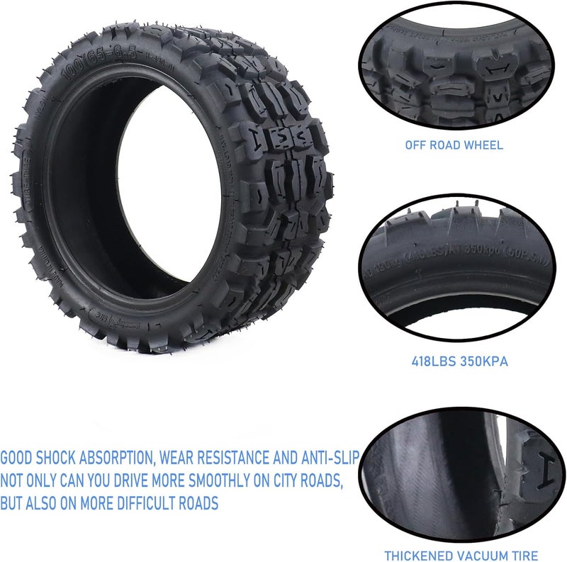 HTBCCHB 100/65-6.5 tubeless electric scooter road tire 11 Inches Vacuum Tire Off Road Wheel for Sealup/Dualtron Ultra/Thunder/Zero 11x / Speedual Plus - Image 3